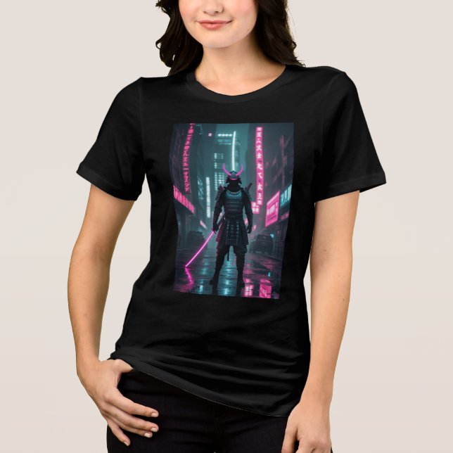 Cyberpunk / Retro-Ästhetik-Design Tri-Blend Shirt (Vorderseite)