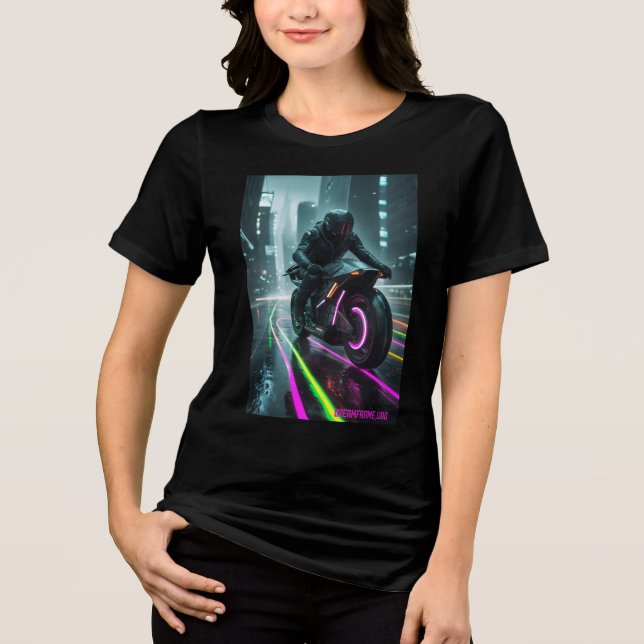 Cyberpunk / Retro-Ästhetik-Design Tri-Blend Shirt (Vorderseite)