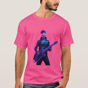 🔥 Cyberpunk Rockstar Neon Glow T - Shirt 🎸