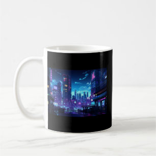 Cyberpunk Rooftop Tokio Kaffeetasse