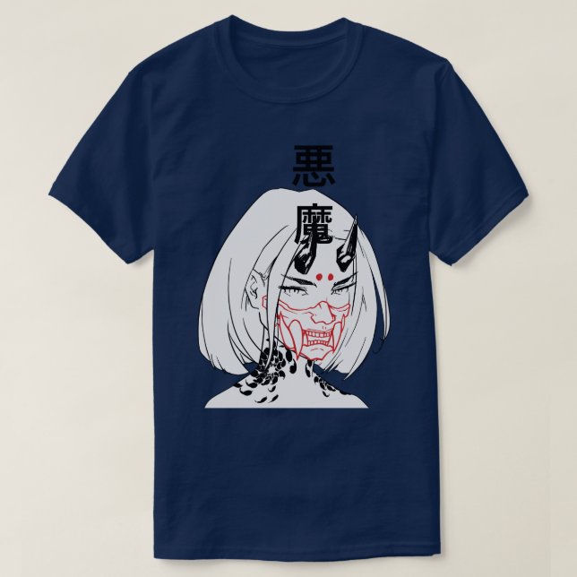 Cyberpunk Samurai Evil Girl T-Shirt (Design vorne)