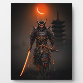 Cyberpunk Samurai Futuristic Warrior Fotoplatte