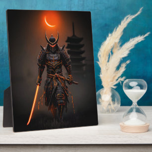 Cyberpunk Samurai Futuristic Warrior Fotoplatte