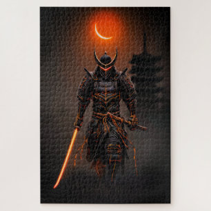 Cyberpunk Samurai Futuristic Warrior Puzzle