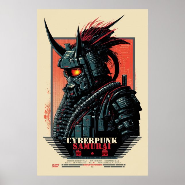 Cyberpunk Samurai Poster (Vorne)