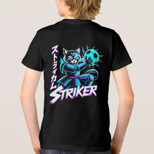 Cyberpunk-Samurai-Stürmer-Katze für Gamer & Fußbal Tri-Blend Shirt