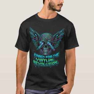 Cyberpunk-Schädel-Tech-System-Status-Revolution T-Shirt