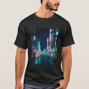 Cyberpunk Shinjuku Glitch Essential T-Shirt
