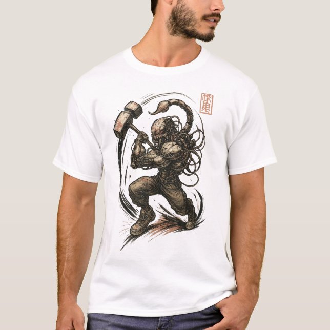 Cyberpunk-Skorpion T-Shirt (Vorderseite)