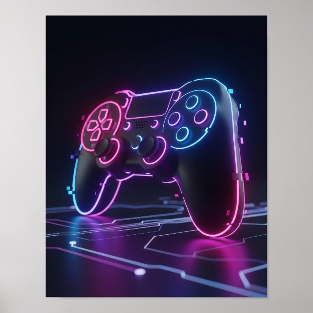 Cyberpunk-Spielcontroller Poster (Vorne)