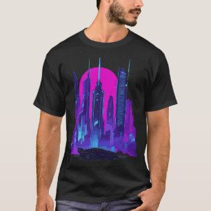 Cyberpunk-Stadt T-Shirt