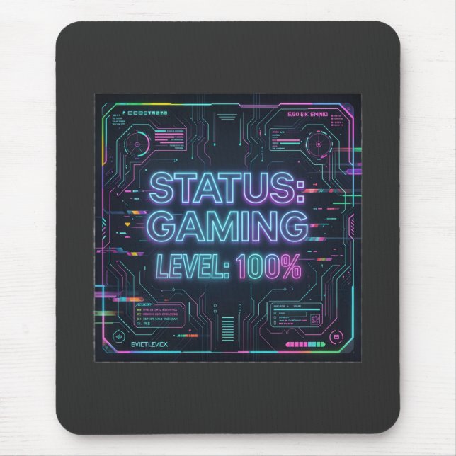 Cyberpunk-Status-Gaming-Level-100-Mauspad  Mousepad (Vorne)