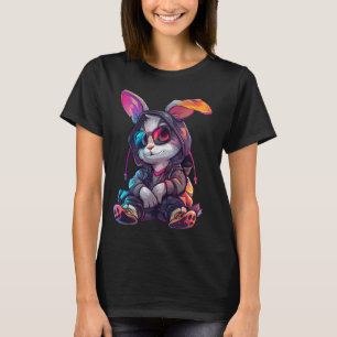 Cyberpunk-Stil Rabbit Kleines Rabbit Niedliches Ki T-Shirt