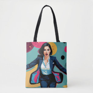 Cyberpunk stilvolles Mädchen Pop Art