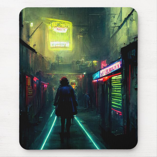 Cyberpunk Street Mouse Pad Mousepad (Vorne)