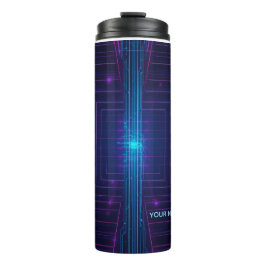 Cyberpunk-Systemzugang Personalisiert Neon Thermosbecher