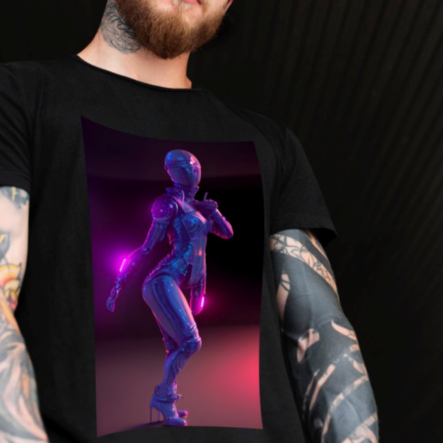 Cyberpunk-Tänzer im Club T-Shirt für Erwachsene (Von Creator hochgeladen)