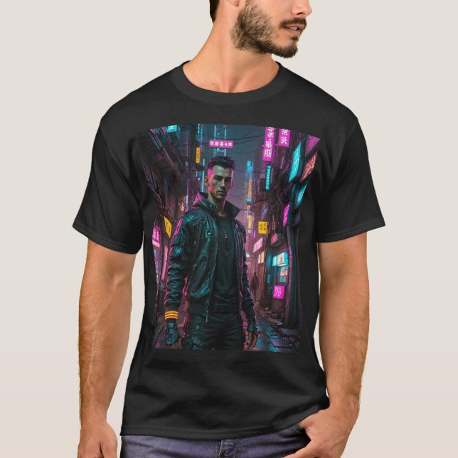 Cyberpunk Themed T - Shirt (Vorderseite)