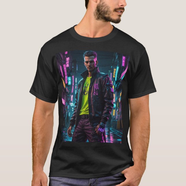 Cyberpunk Themed T - Shirt (Vorderseite)