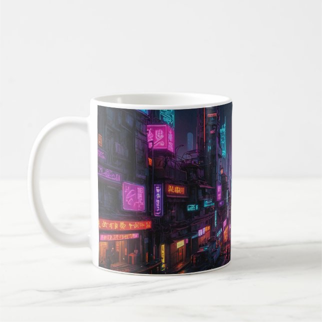 Cyberpunk-Themed-Tasse Kaffeetasse (Links)