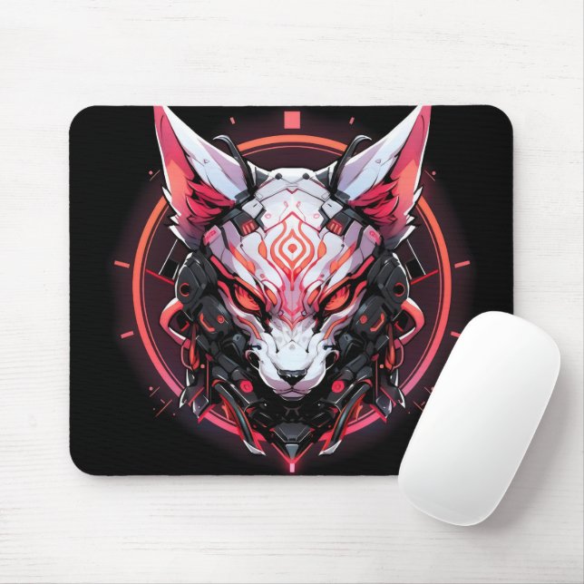 Cyberpunk-Tier Mousepad (Mit Mouse)
