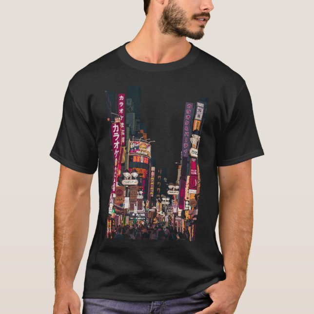 Cyberpunk Tokio Japan T-Shirt (Vorderseite)