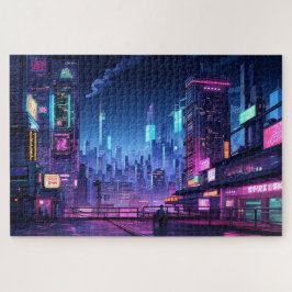 Cyberpunk Tokyo Rooftop Puzzle