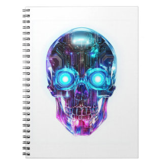 Cyberpunk-Totenkopf-König Notizblock