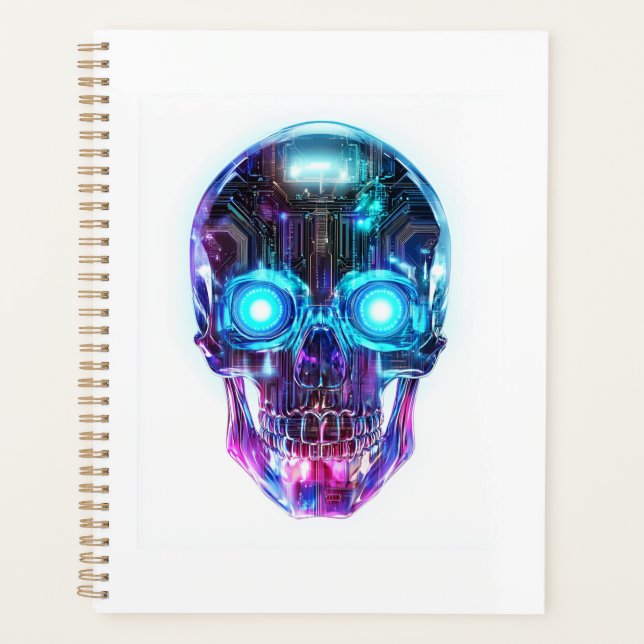 Cyberpunk-Totenkopf-König Planer (Vorderseite)