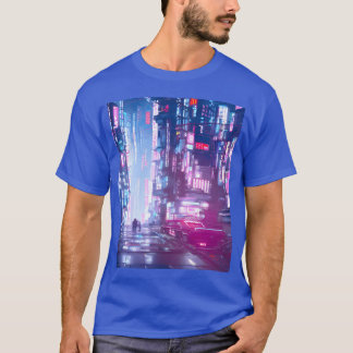 Cyberpunk Vaporwave Anime Japan Cyber Synthwave Fr T-Shirt