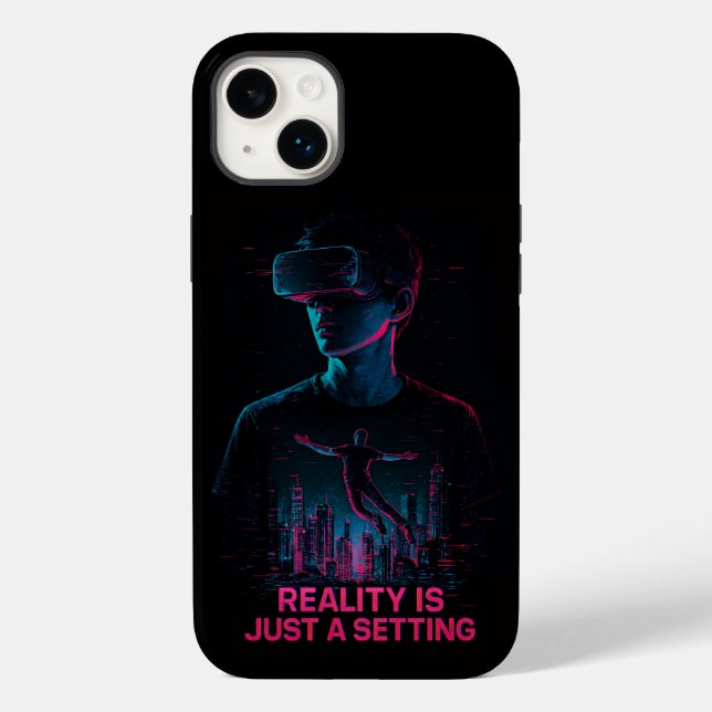 Cyberpunk VR Gamer Ästhetisches iPhone Case (Rückseite)