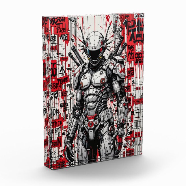 Cyberpunk Warrior Graffiti - Foto Block (Links)