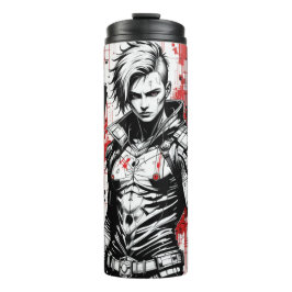 Cyberpunk Warrior Graffiti - Thermal Tumbler Thermosbecher