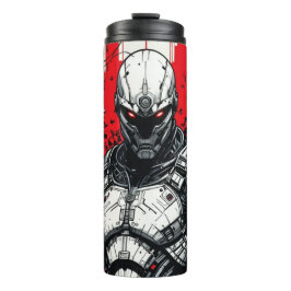 Cyberpunk Warrior Graffiti - Thermal Tumbler Thermosbecher