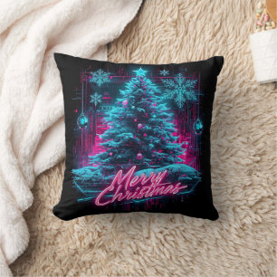 Cyberpunk Winter Weihnachten Kissen