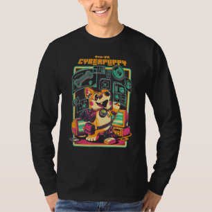 Cyberpuppy Cyborg Corgi Science Fiction Futuristic T-Shirt