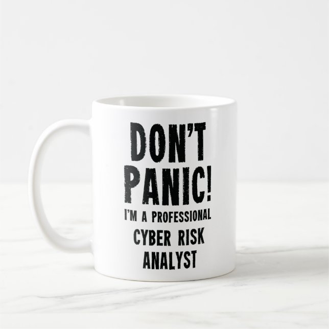 Cyberrisikoanalytiker Kaffeetasse (Links)