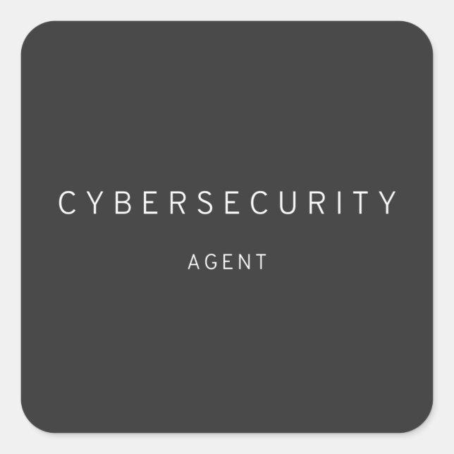 Cybersecurity-Agent Quadratischer Aufkleber (Vorderseite)