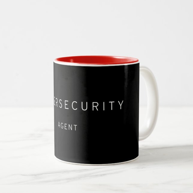 Cybersecurity-Agent Zweifarbige Tasse (VorderseiteRechts)