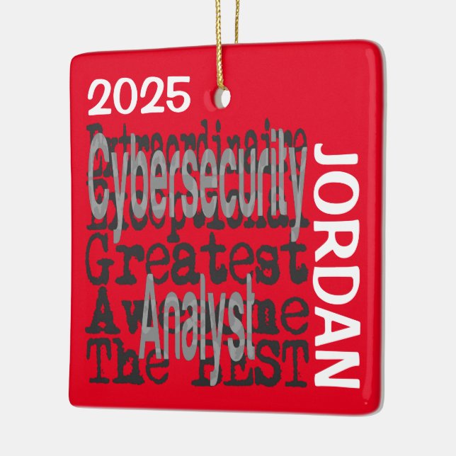 Cybersecurity Analyst Extraordinaire CUSTOM Keramikornament (Links)