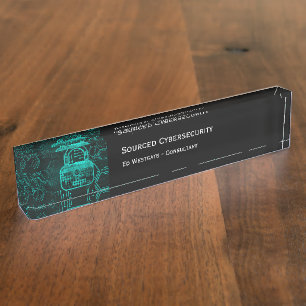 Cybersecurity Consultant Office-Schreibtisch Name Namensplakette