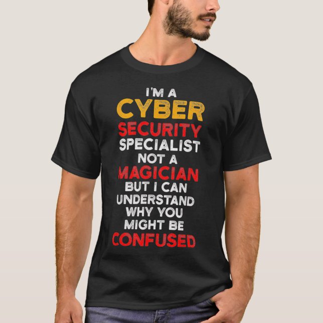 Cybersecurity IT Analyst Magician Certified Tech S T-Shirt (Vorderseite)