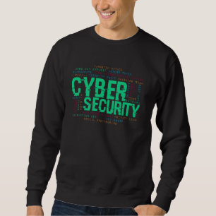 Cybersecurity Word Cloud Hacker Computer-Coders Sweatshirt