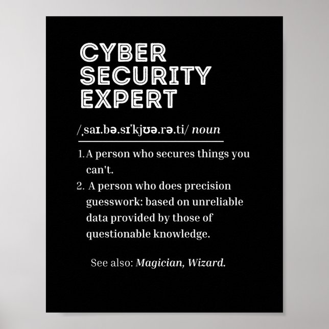 Cybersicherheit, Definition Poster (Vorne)