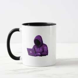 Cybersicherheit Hacker Coding in Hoodie Männer Gra Tasse