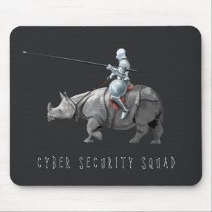 Cybersicherheit Rüstung Schild Ritter Rhino Mousepad