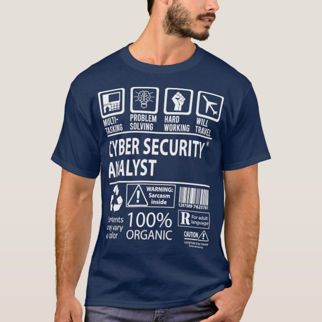 Cybersicherheitsanalyst Cybersicherheitsanalyst T T-Shirt (Vorderseite)