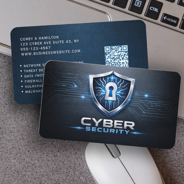 Cybersicherheitsdienst-Techniker QR-Code Visitenkarte (Von Creator hochgeladen)