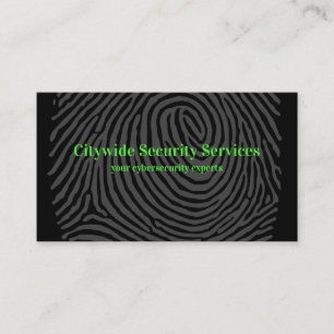 Cybersicherheitsdienste doppelseitig visitenkarte