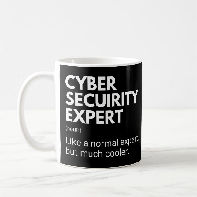 Cybersicherheitsexperte Funny Sprichwort Kaffeetasse (Links)